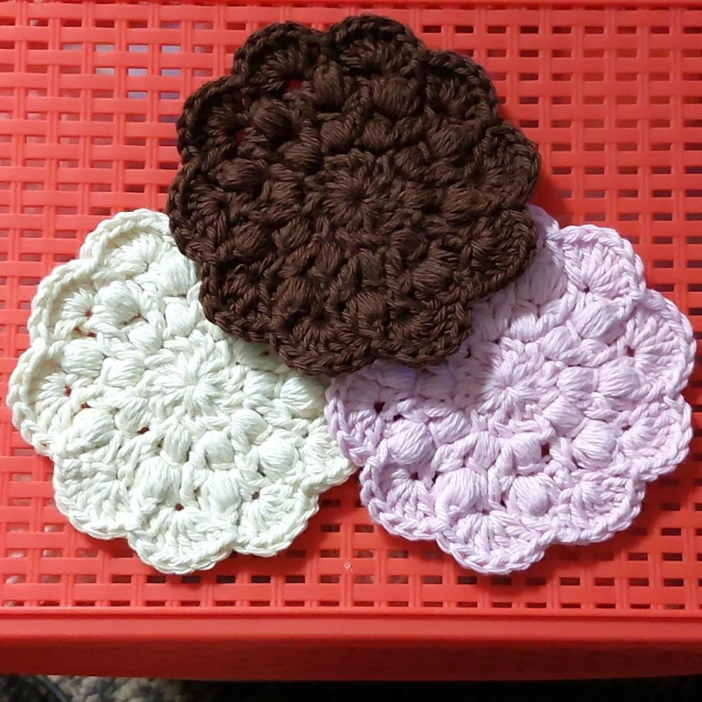 Crochet Super Scrub Facial Rounds▪︎Neapolitan Special Edition▪︎Set of 3